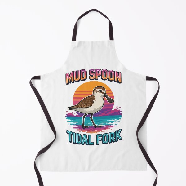 Item preview, Spoon-billed Sandpiper Retro Sunset Art – Endangered Shorebird Design designed and sold by WildlifeInc.