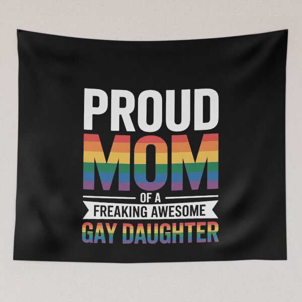 Item preview, Proud Mom of a freaking awesome gay daughter Lesbian LGBT  designed and sold by MonsterBuddiess.