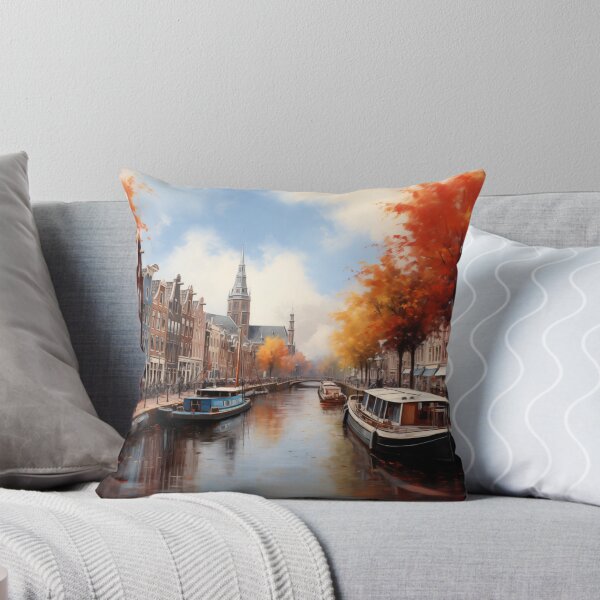 Item preview, Beautiful cityscape inspired by Amsterdam, serene and stunning, in the Netherlands designed and sold by Orianah.