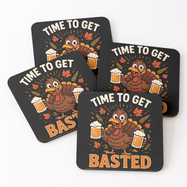 Item preview, Time To Get Basted - Thanksgiving Turkey Drinking Beer  designed and sold by ZBIFBOUETLA.