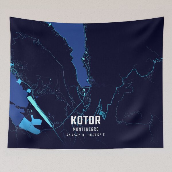 Item preview, Kotor Midnight City Map designed and sold by HomeLivingCo.