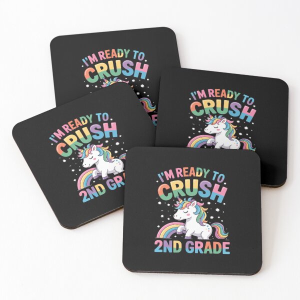 Item preview, Ready To Crush 2nd Grade Cute Unicorn Back To School Kids  designed and sold by lilLilaBatArt.