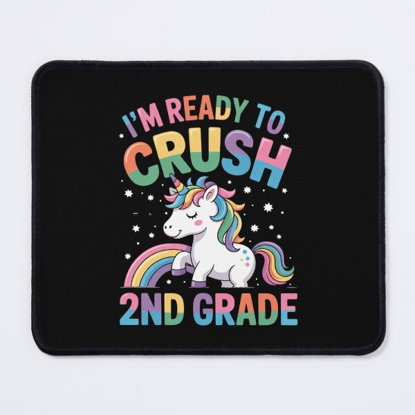Item preview, Ready To Crush 2nd Grade Cute Unicorn Back To School Kids designed and sold by lilLilaBatArt.