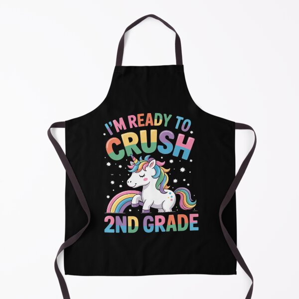 Item preview, Ready To Crush 2nd Grade Cute Unicorn Back To School Kids  designed and sold by lilLilaBatArt.