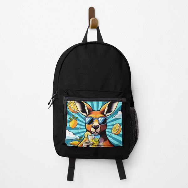 Item preview, Cute kangaroo drinking lemonade designed and sold by Dogandesighn.
