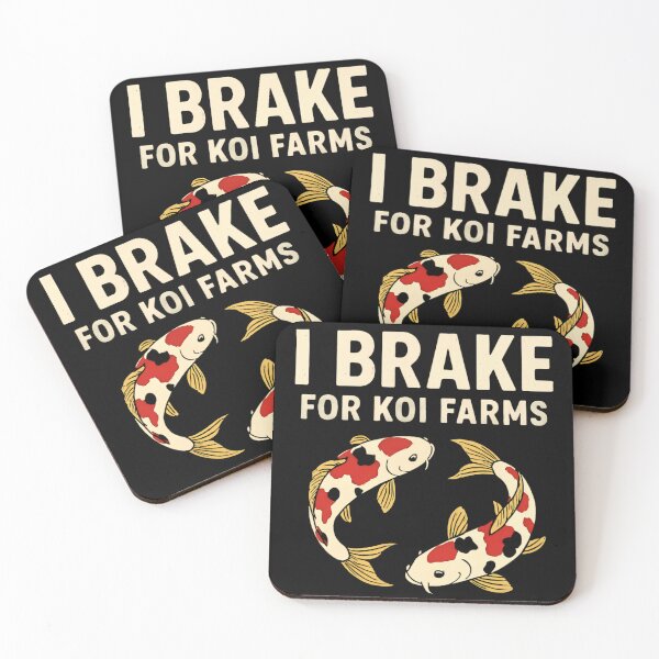 Item preview, I Brake For Koi Farms - Funny Fish Lover designed and sold by ZBIFBOUETLA.