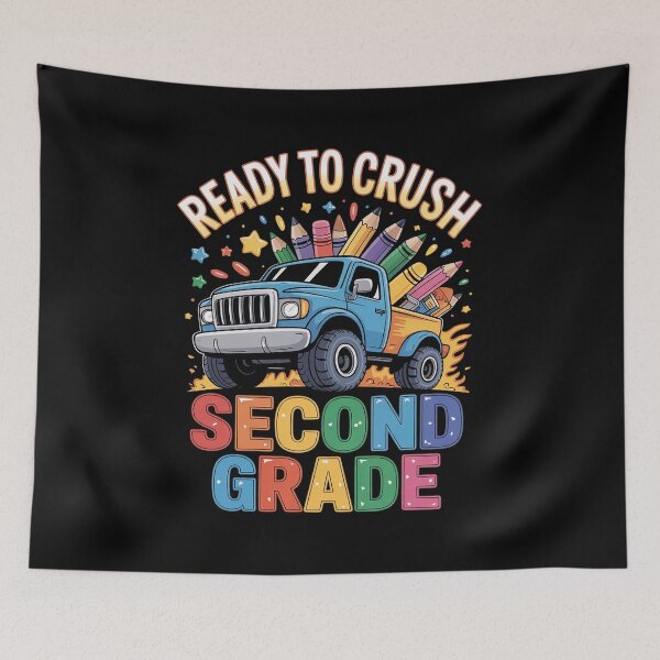 Item preview, Ready To Crush Second Grade 1st Day Of School  designed and sold by lilLilaBatArt.
