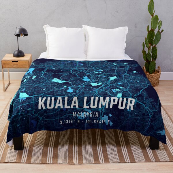Item preview, Kuala Lumpur Midnight City Map designed and sold by HomeLivingCo.