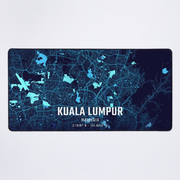 Item preview, Kuala Lumpur Midnight City Map designed and sold by HomeLivingCo.