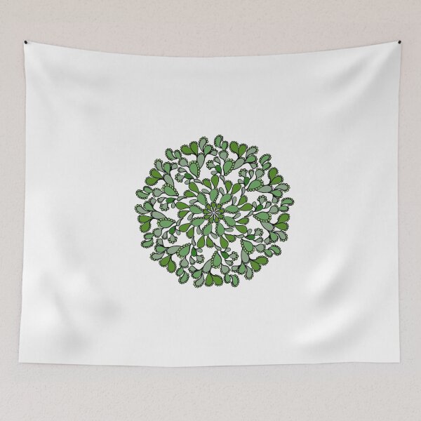 Item preview, Green cactus Coloring page mandala outline drawing for art therapy and meditation. Circular ornament designed and sold by nongsao4.