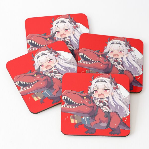 Item preview, Noshiro Azur Lane Anime Girl Riding Christmas Dinosaur T-Rex Santa Claus designed and sold by TorbenKuhano.