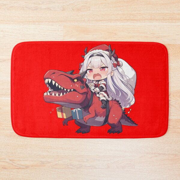 Item preview, Noshiro Azur Lane Anime Girl Riding Christmas Dinosaur T-Rex Santa Claus designed and sold by TorbenKuhano.