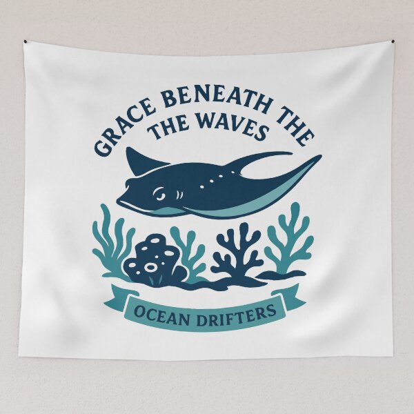 Item preview, Grace Beneath the Waves Ocean Drifters Stingray Art designed and sold by WildlifeInc.