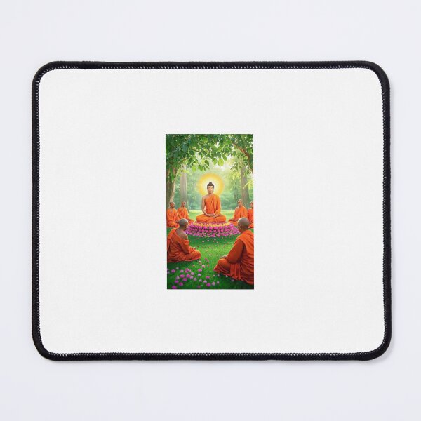 Item preview, Buddha Teaching with Monks | Peaceful Meditation Spiritual Art designed and sold by TeesHearts100.
