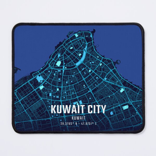 Item preview, Kuwait City Midnight City Map designed and sold by HomeLivingCo.