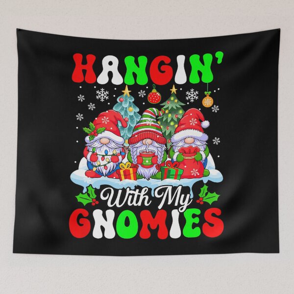 Item preview, With Gnomies Hangin My Funny Quote Vintage Holiday Happy designed and sold by Rackaam777Art.