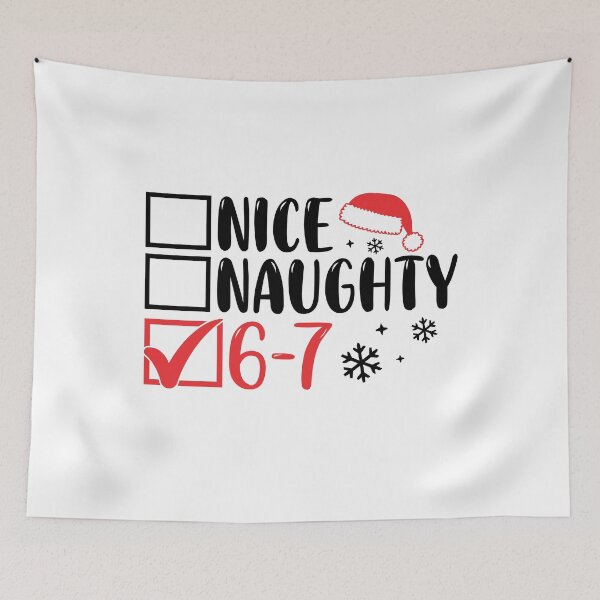 Item preview, Funny Nice Naughty Checklist 6-7 Humor designed and sold by FlagTee.