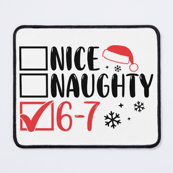 Item preview, Funny Nice Naughty Checklist 6-7 Humor designed and sold by FlagTee.