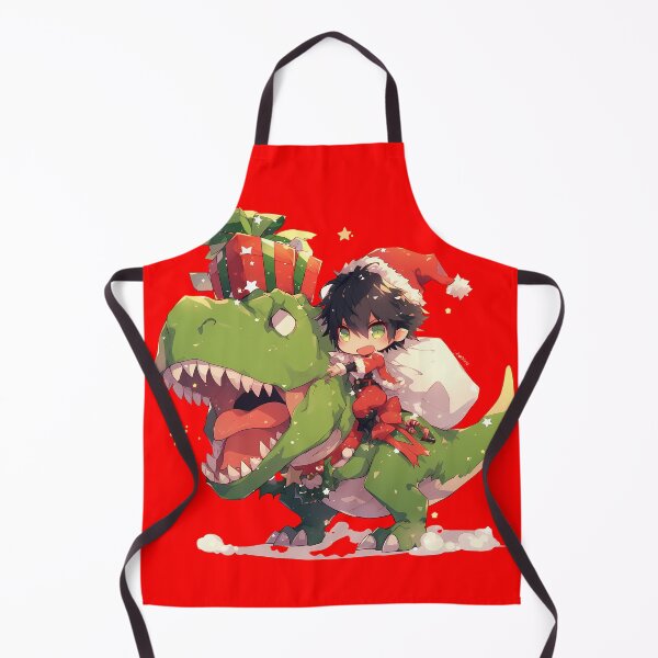 Item preview, Hyakuya Yuuichirou Seraph Of The End Anime Boy Riding Christmas Dinosaur T-Rex Santa Claus designed and sold by TorbenKuhano.