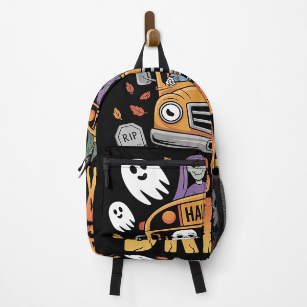 Item preview, School Bus Driver Pumpkin Season Skeleton Fall Halloween designed and sold by lilLilaBatArt.
