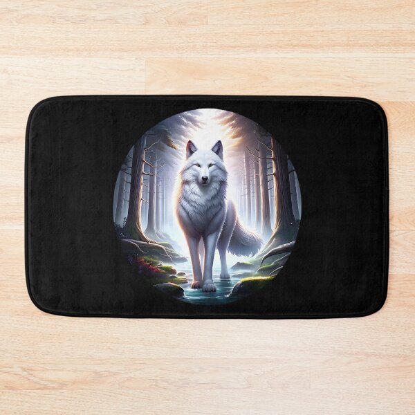 Item preview, Beautiful mystical wolf in a forest designed and sold by ReneMM.