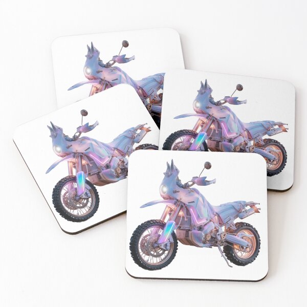 Item preview, Unicorn Ride – Iridescent Adventure Motorcycle Art designed and sold by MotoBites.