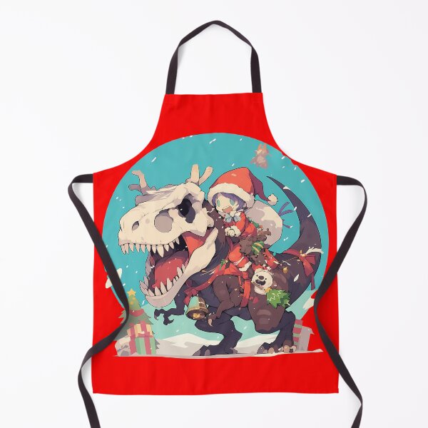 Item preview, Elias Ainsworth The Ancient Magus Bride Anime Riding Christmas Dinosaur T-Rex Santa Claus designed and sold by TorbenKuhano.