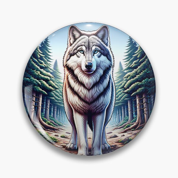 Item preview, Mystical wolf in a forest designed and sold by ReneMM.