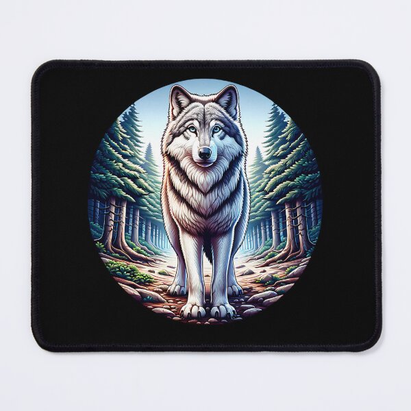 Item preview, Mystical wolf in a forest designed and sold by ReneMM.