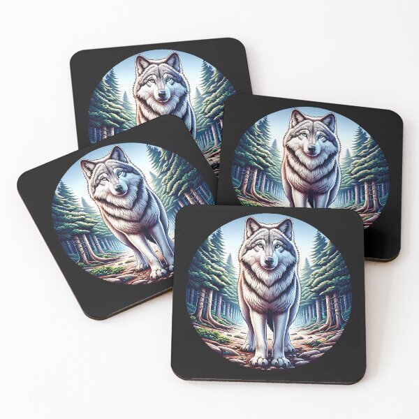 Item preview, Mystical wolf in a forest designed and sold by ReneMM.