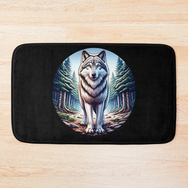 Item preview, Mystical wolf in a forest designed and sold by ReneMM.