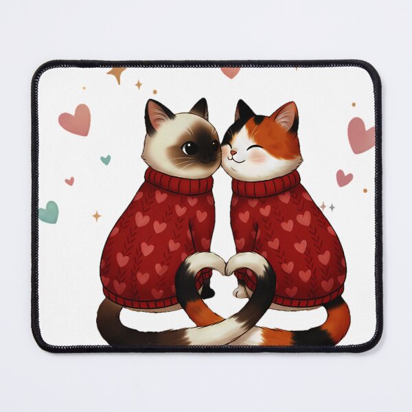 Item preview, Forever & Ghoulmates Cute Cat Couple Cuddling Spooky Love designed and sold by meesub.