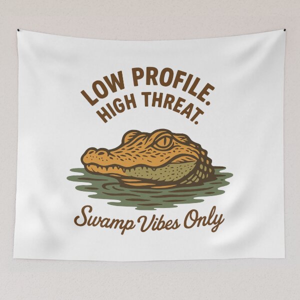 Item preview, Low Profile High Threat Caiman Art designed and sold by WildlifeInc.