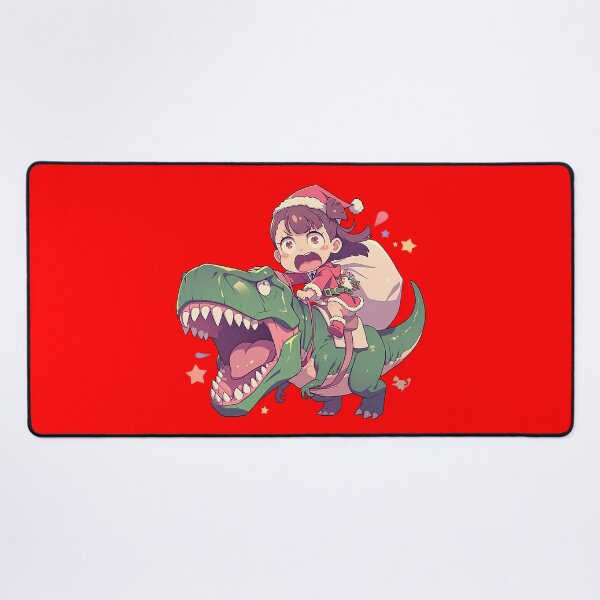 Item preview, Elias Ainsworth The Ancient Magus Bride Anime Riding Christmas Dinosaur T-Rex Santa Claus designed and sold by TorbenKuhano.