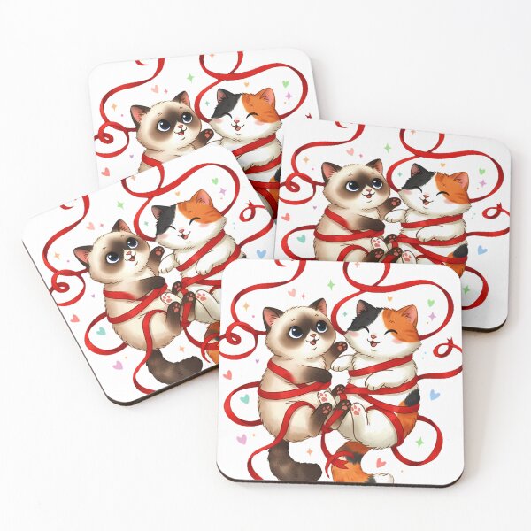 Item preview, Forever & Ghoulmates Cute Cat Couple Cuddling Spooky Love designed and sold by meesub.