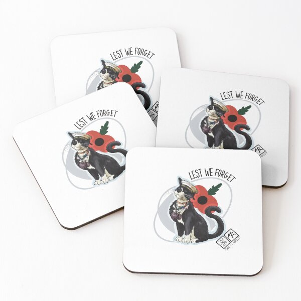 Item preview, Lest we forget: Able Seacat Simon – Dickin Medal Hero Cat Sticker (Remembrance Edition) designed and sold by Made-by-Anxiety.