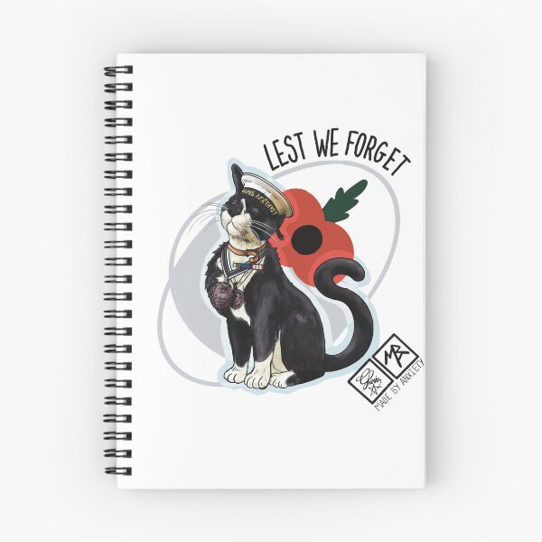 Item preview, Lest we forget: Able Seacat Simon – Dickin Medal Hero Cat Sticker (Remembrance Edition) designed and sold by Made-by-Anxiety.