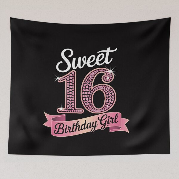 Item preview, Cute Pink Black Sweet 16 I 16th Birthday Idea designed and sold by ConceptThena.