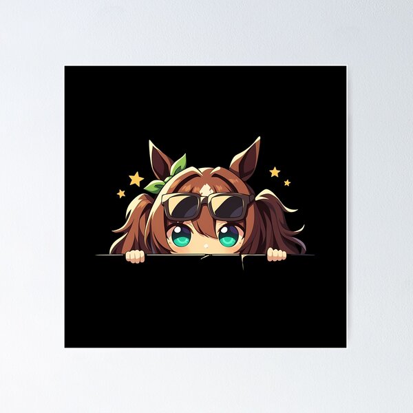 Item preview, Taiki Shuttle Uma Musume Pretty Derby Chibi Peeking Anime designed and sold by TorbenKuhano.