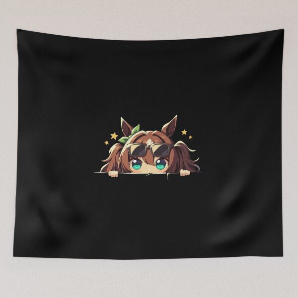 Item preview, Taiki Shuttle Uma Musume Pretty Derby Chibi Peeking Anime designed and sold by TorbenKuhano.