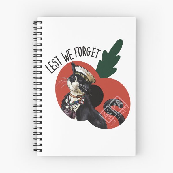 Item preview, Lest we forget: V2 Able Seacat Simon – Dickin Medal Hero Cat Sticker (Remembrance Edition) designed and sold by Made-by-Anxiety.