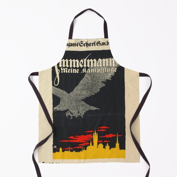 Item preview, Vintage German Poster | Max Immelmann WWI Art | Meine Kampfflüge | Eagle & Cityscape | Early 20th Century Graphic Design designed and sold by artofuniverse.