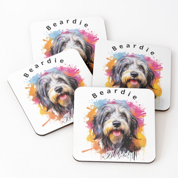 Aperçu de l'œuvre Beardie Bliss - Autocollant Beardie Collie Mignon créée et vendue par duyenlephien.