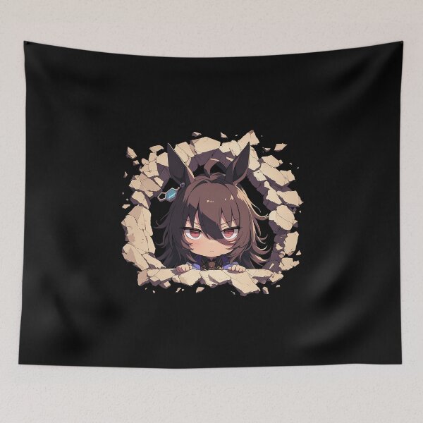 Item preview, Agnes Tachyon Uma Musume Pretty Derby Chibi Peeking Anime designed and sold by TorbenKuhano.