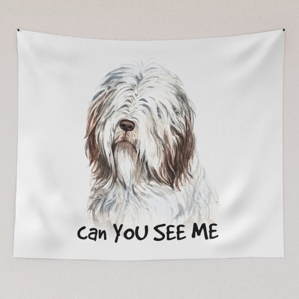 Item preview, Can you see me Bearded collie dog watercolor painting Graphic  Dress designed and sold by duyenlephien.