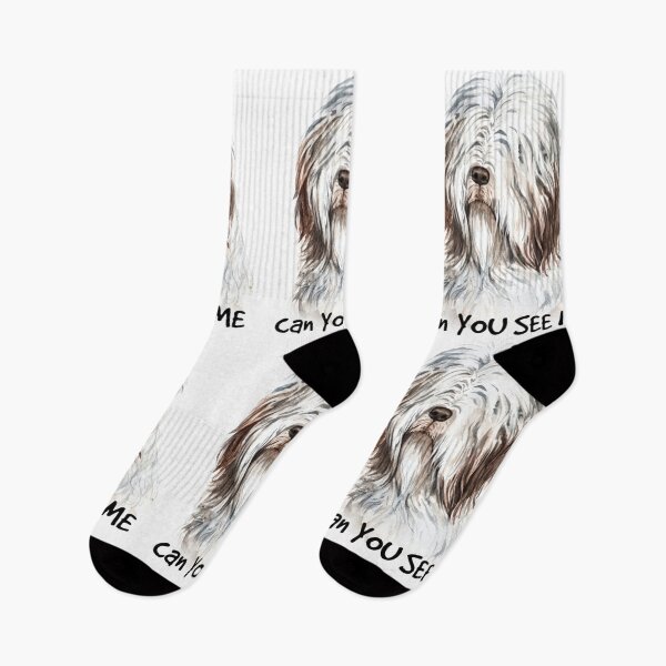 Item preview, Can you see me Bearded collie dog watercolor painting Graphic  Dress designed and sold by duyenlephien.