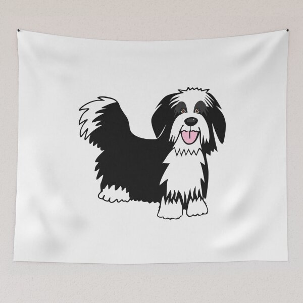 Item preview, Cartoon Black Bearded Collie Sticker designed and sold by duyenlephien.