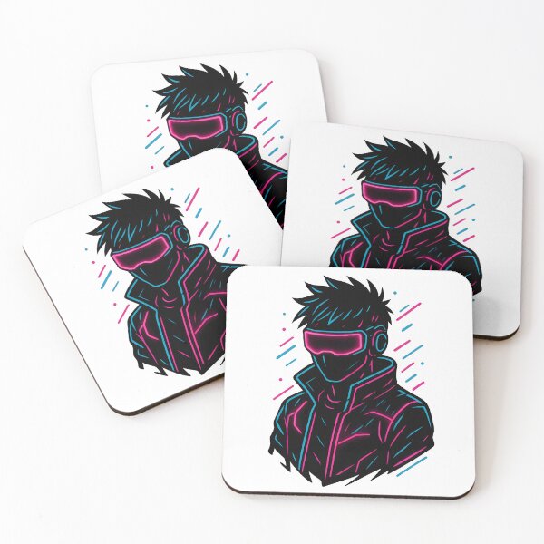 Item preview, Cyberpunk Masked Biker – Neon Visor Futuristic Anime Design designed and sold by OsasChild.