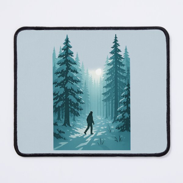 Item preview, Winter Forest Walk — Serene Morning Among Snowy Pines designed and sold by BROHLine Studio.