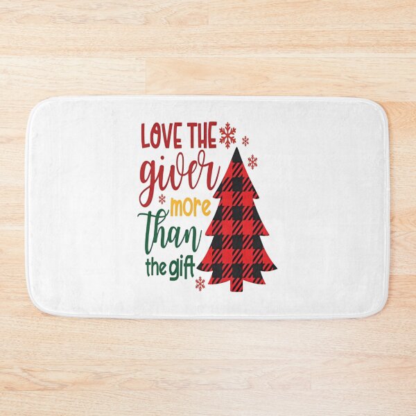 Item preview, Love The Giver More Than The Gift, Merry Christmas Santa Joyful Believe Mistletoe Blessing Friends Snow Noel Winter, Xmas designed and sold by tystock.
